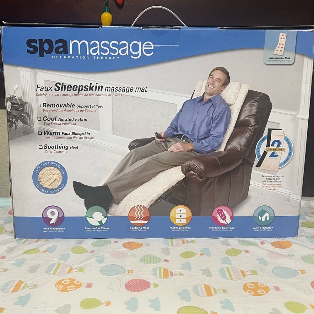 Homedics Faux Sheepskin Massage Mat with Heat
